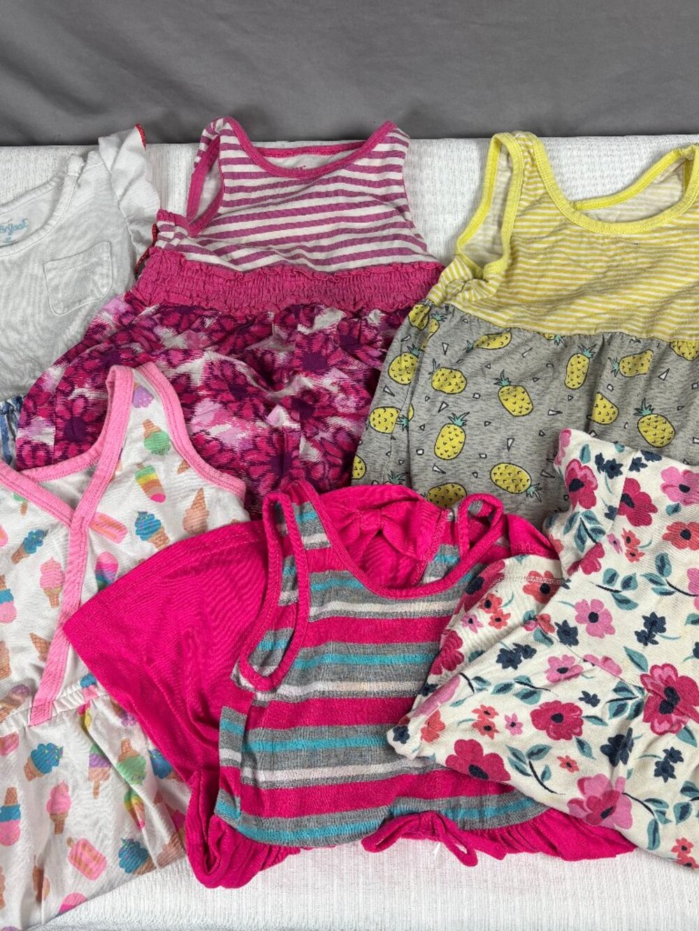 3T Toddler Girls Summer Dress Lot 6 Pieces Bundle Dresses Romper